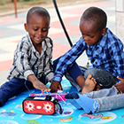 Kids with technology